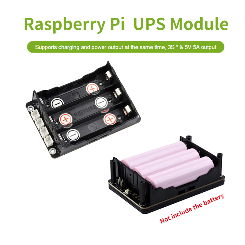 Raspberry Pi Uninterrupted Power Supply Ups 18650 - قبعة UPS لـ Raspberry Pi 5